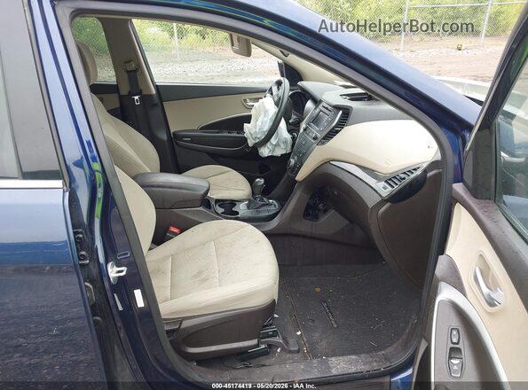 5XYZTDLB5HG392899 2017 HYUNDAI SANTA FE SPORT Blue წინა სალონის ხედი