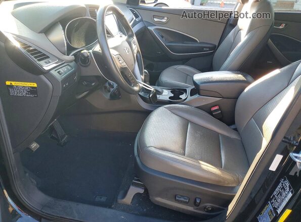 5XYZU3LBXGG370581 2016 HYUNDAI SANTA Black წინა სალონის ხედი