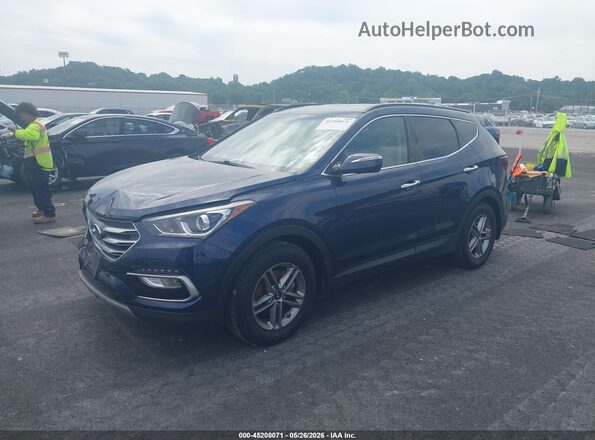 5XYZUDLB3JG560980 2018 HYUNDAI SANTA FE SPORT Blue Передня ліва чверть