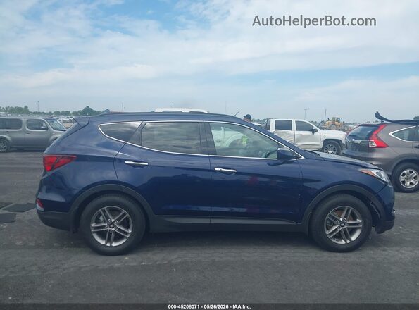 5XYZUDLB3JG560980 2018 HYUNDAI SANTA FE SPORT Blue Вид задньої частини салону