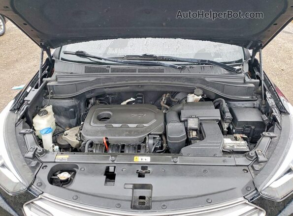5XYZUDLB6HG477635 2017 HYUNDAI SANTA Black Вид підкапотного простору