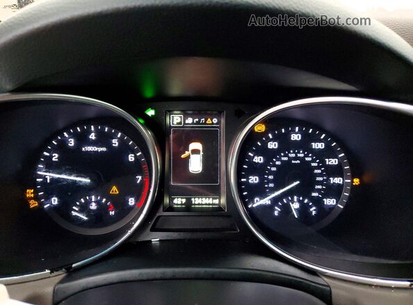 5XYZUDLB6HG477635 2017 HYUNDAI SANTA Black Вид щитка приладів