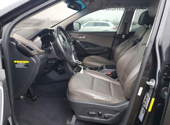 5XYZUDLB6HG477635 2017 HYUNDAI SANTA Black Вид салону спереду