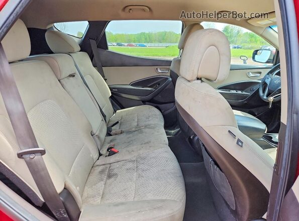 5XYZUDLB9JG536439 2018 HYUNDAI SANTA Red Вид задньої частини салону