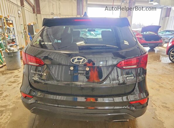 5XYZUDLB9JG567285 2018 HYUNDAI SANTA Black უკანა ხედი