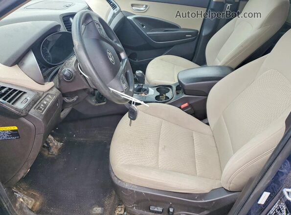 5XYZUDLBXHG484667 2017 HYUNDAI SANTA Blue Widok wnętrza z przodu