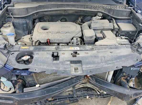 5XYZUDLBXHG484667 2017 HYUNDAI SANTA Blue Widok wnętrza z tyłu