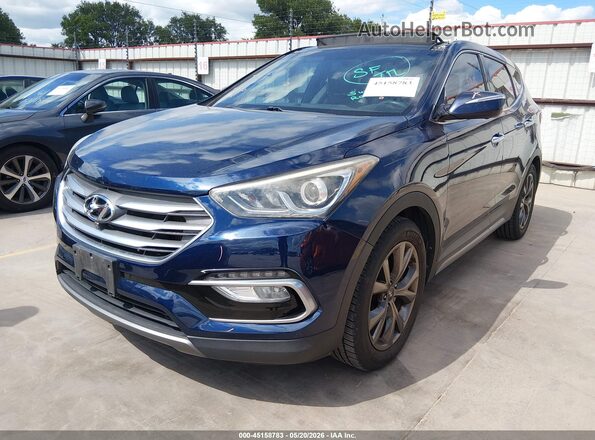 5XYZW4LA0HG493301 2017 HYUNDAI SANTA FE SPORT Navy წინა მარცხენა ხედი სამი მეოთხედიდან