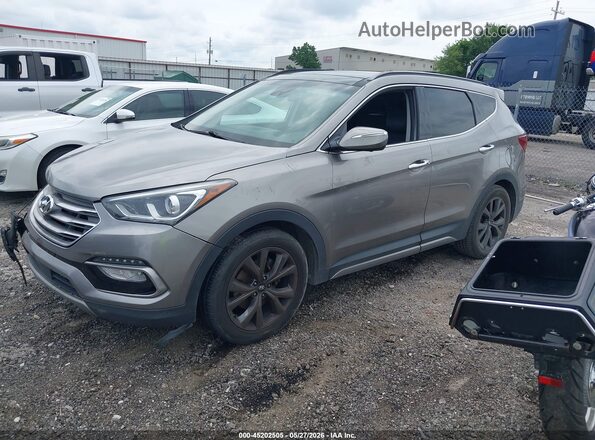 5XYZW4LA2JG517751 2018 HYUNDAI SANTA FE SPORT Gray წინა მარცხენა ხედი სამი მეოთხედიდან