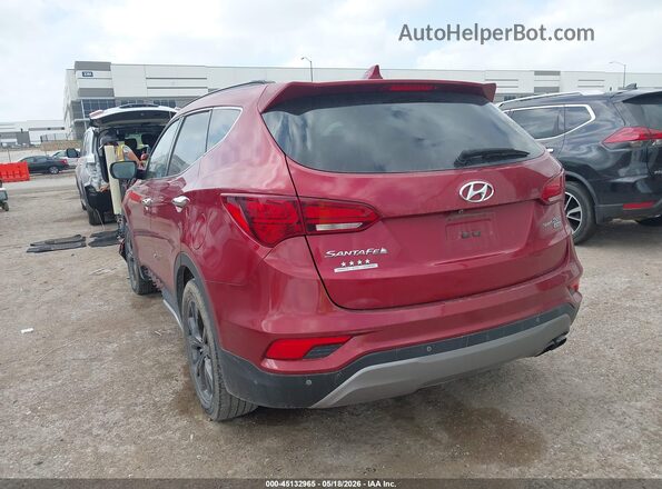 5XYZW4LAXHG458331 2017 HYUNDAI SANTA FE SPORT Red Trasero izquierdo