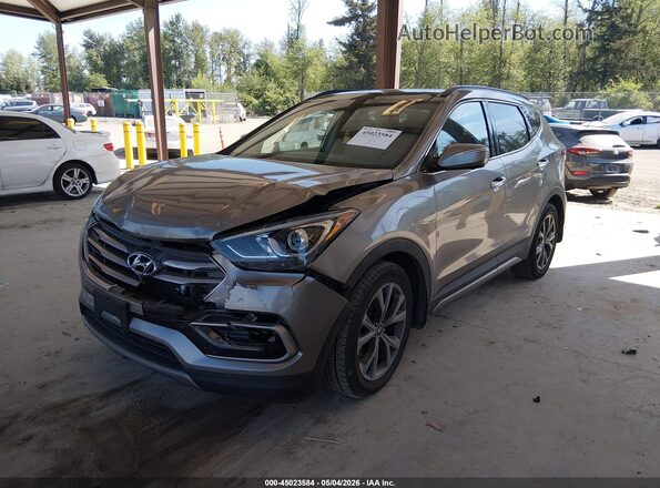 5XYZWDLA1HG501180 2017 HYUNDAI SANTA FE SPORT Gray Vista tres cuartos delantera izquierda