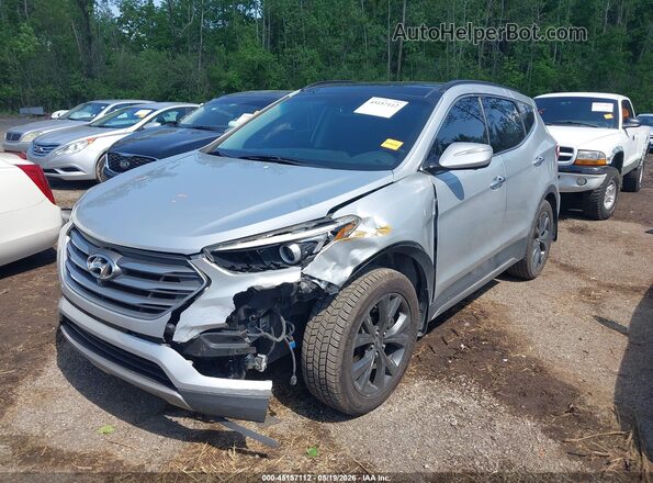 5XYZWDLA2HG444486 2017 HYUNDAI SANTA FE SPORT Silver წინა მარცხენა ხედი სამი მეოთხედიდან