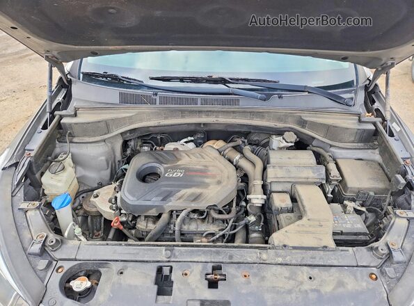 5XYZWDLA7JG537817 2018 HYUNDAI SANTA Серый Вид подкапотного пространства