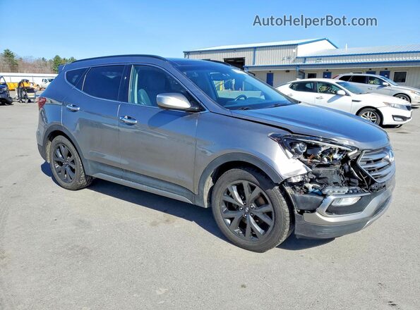 5XYZWDLA8HG501726 2017 HYUNDAI SANTA Серый Передняя правая четверть