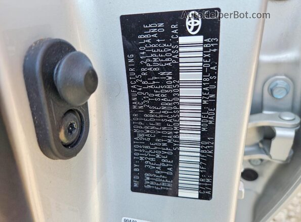 5YFB4MDE5SP303052 2025 TOYOTA COROLLA Silver 