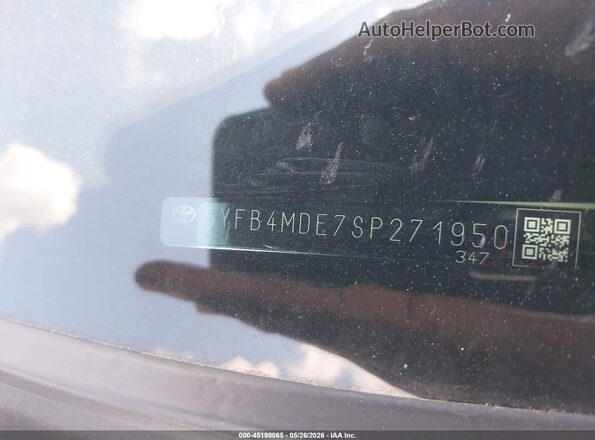 5YFB4MDE7SP271950 2025 TOYOTA COROLLA Серебряный Вид подкапотного пространства