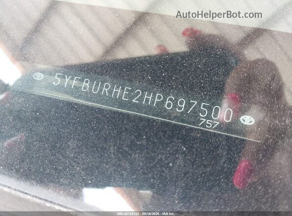 5YFBURHE2HP697500 2017 TOYOTA COROLLA Gray 