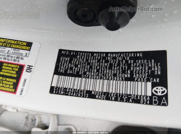 5YFBURHE2KP859861 2019 TOYOTA LL White Widok komory silnika