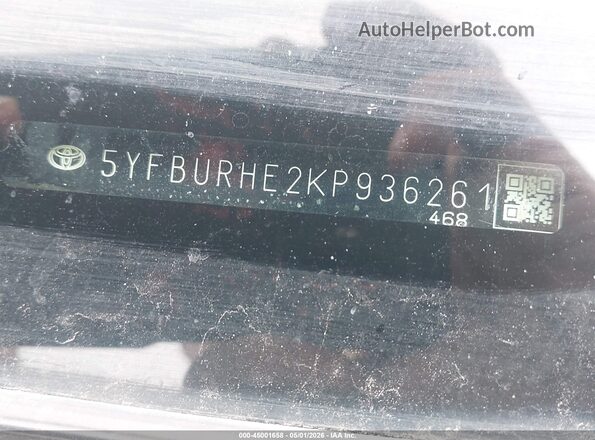 5YFBURHE2KP936261 2019 TOYOTA LL Gray Engine compartment view