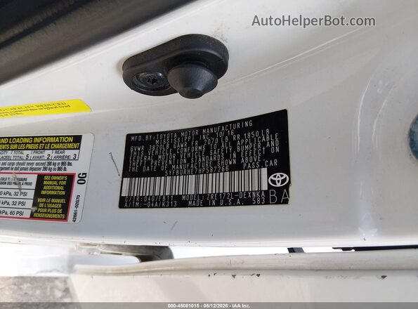 5YFBURHE7HP587266 2017 TOYOTA LL White 