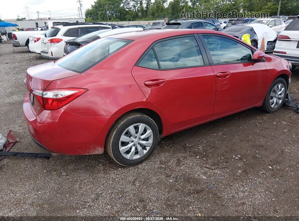 5YFBURHEXGP544586 2016 TOYOTA COROLLA Бордовый Задняя правая четверть