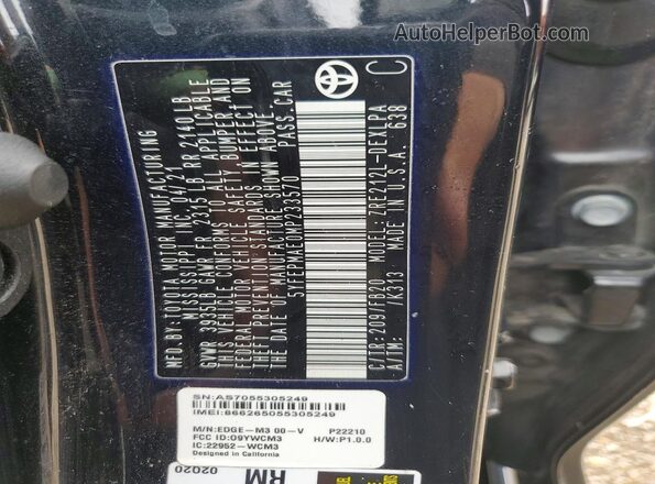 5YFEPMAE0MP233570 2021 TOYOTA COROLLA Black 