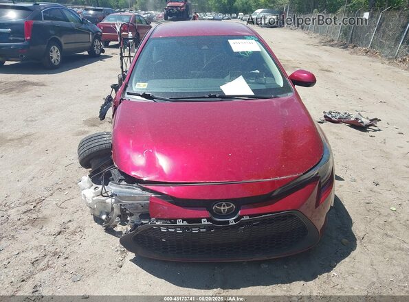 5YFEPMAE0NP290949 2022 TOYOTA COROLLA Red Instrument cluster view