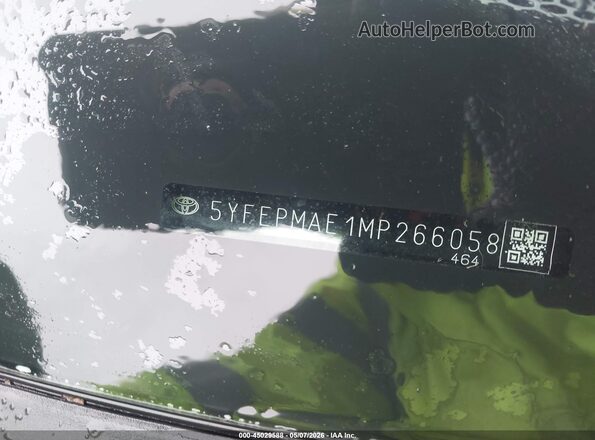 5YFEPMAE1MP266058 2021 TOYOTA LL Silver Engine compartment view