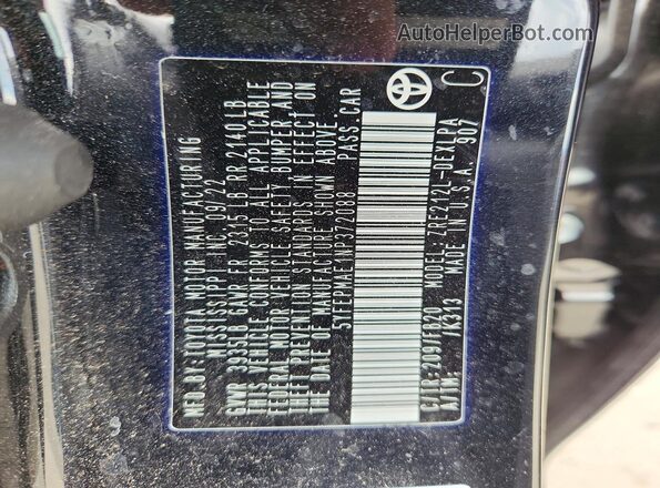 5YFEPMAE1NP372088 2022 TOYOTA COROLLA Black Widok komory silnika
