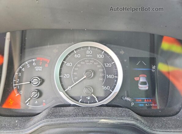 5YFEPMAE7NP333926 2022 TOYOTA COROLLA Blue Вид щитка приладів