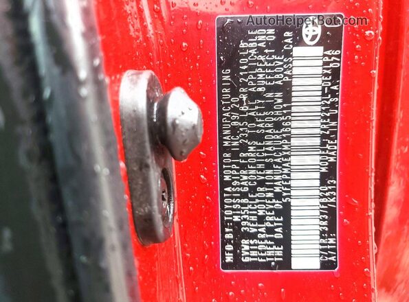 5YFEPMAEXMP166511 2021 TOYOTA COROLLA Red 