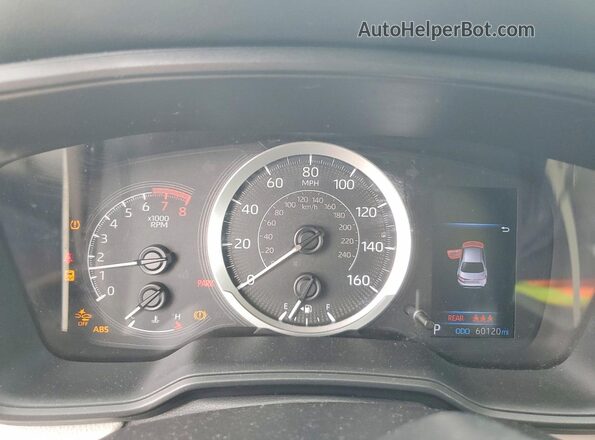 5YFEPMAEXMP221460 2021 TOYOTA LL White Instrument cluster view