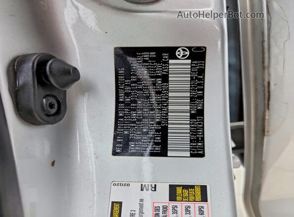 5YFEPRAE4LP059109 2020 TOYOTA COROLLA Silver 