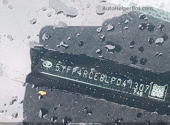 5YFP4RCE8LP041307 2020 TOYOTA COROLLA Black 