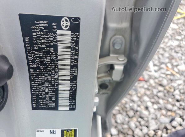 5YFS4MCE0MP081783 2021 TOYOTA COROLLA Silver 
