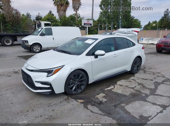 5YFS4MCE1SP217688 2025 TOYOTA COROLLA White წინა მარცხენა ხედი სამი მეოთხედიდან