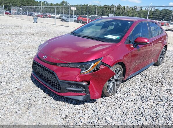 5YFS4MCE3NP132596 2022 TOYOTA COROLLA Red Առջևի ձախ երեք քառորդ տեսարան