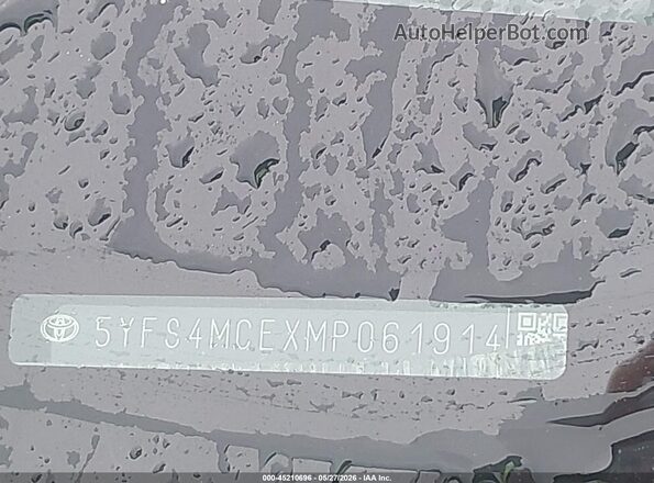 5YFS4MCEXMP061914 2021 TOYOTA COROLLA White 
