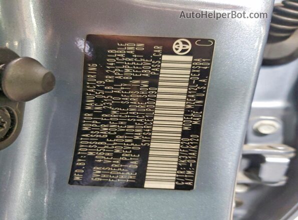 5YFS4RCE1LP007090 2020 TOYOTA COROLLA Silver 