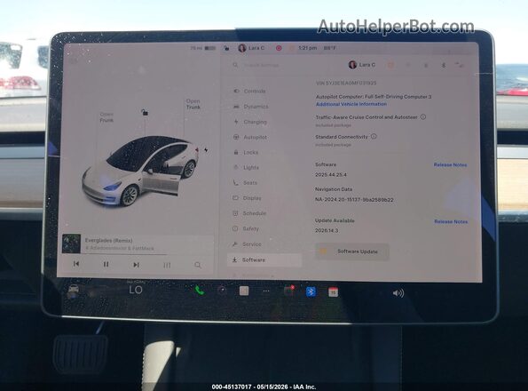 5YJ3E1EA0MF031925 2021 TESLA MODEL 3 Белый 