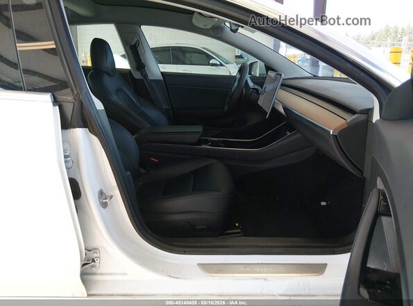 5YJ3E1EA1LF504875 2020 TESLA MODEL 3 White Widok wnętrza z przodu