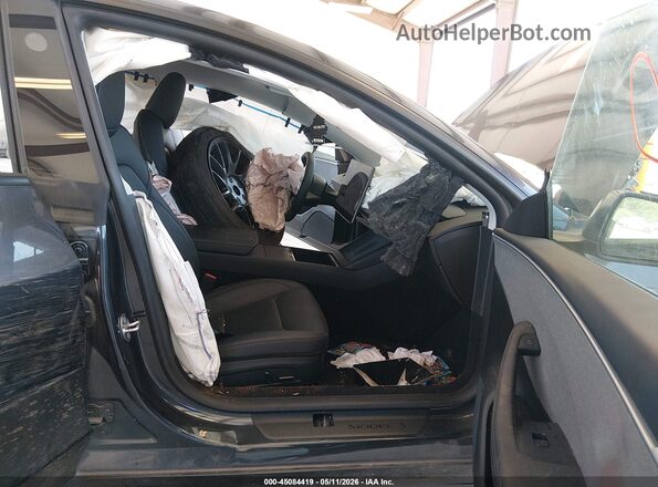 5YJ3E1EA1SF042011 2025 TESLA MODEL 3 Gray Widok wnętrza z przodu