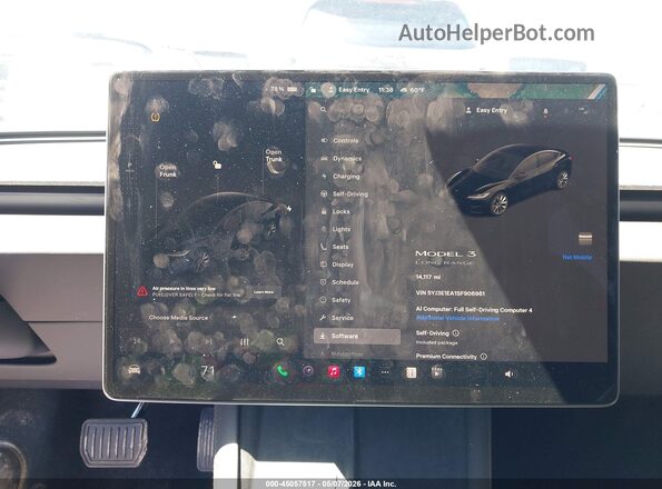 5YJ3E1EA1SF906961 2025 TESLA MODEL 3 Черный 