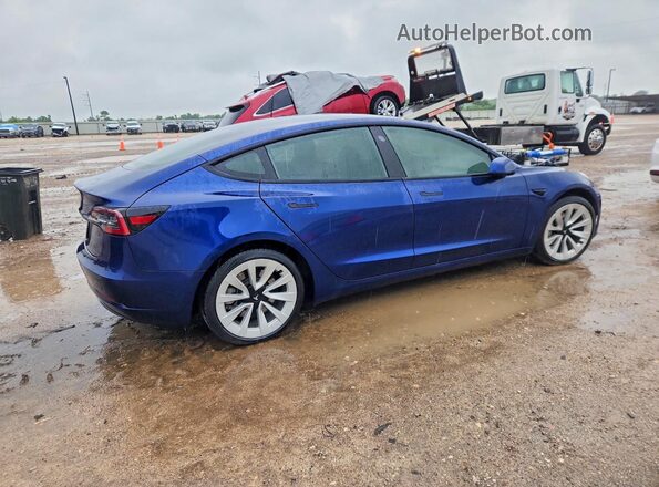5YJ3E1EA2NF289896 2022 TESLA MODEL Blue 