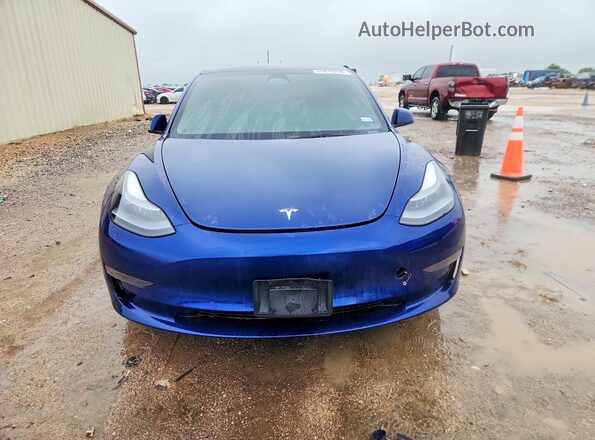 5YJ3E1EA2NF289896 2022 TESLA MODEL Blue 