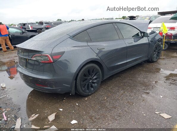 5YJ3E1EA6PF453735 2023 TESLA MODEL 3 Gray უკანა მარჯვენა