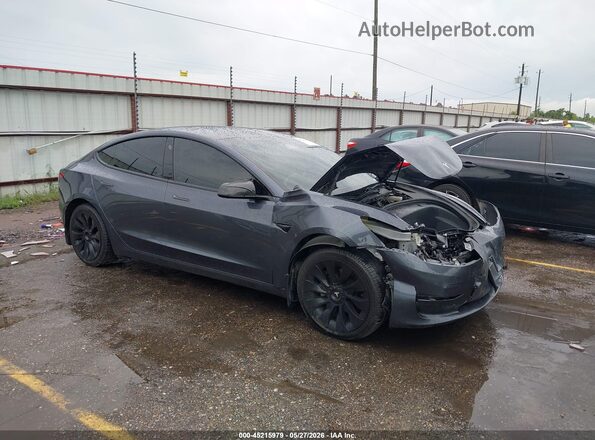 5YJ3E1EA6PF453735 2023 TESLA MODEL 3 Gray წინა პანელის ხედი