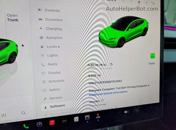5YJ3E1EA8SF024962 2025 TESLA MODEL Charcoal Widok zestawu wskaźników