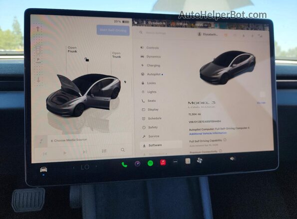 5YJ3E1EA8SF894484 2025 TESLA MODEL Серый Вид щитка приборов