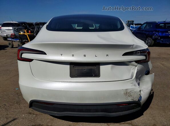 5YJ3E1EAXSF046462 2025 TESLA MODEL White Հետևի տեսք